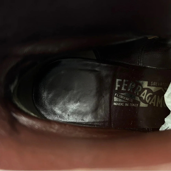 Salvatore Ferragamo Thio Ankle Booties in Chocolate Brown Leather 8.5 - Picture 12 of 16